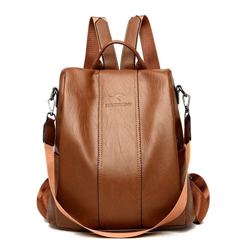 Anti-theft leather backpack women vintage shoulder bag ladies high capacity travel backpack school bags girls mochila feminina 0 karavelas 