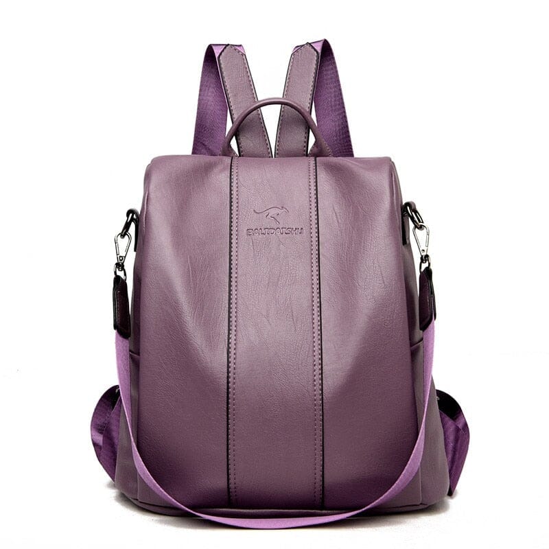 Anti-theft leather backpack women vintage shoulder bag ladies high capacity travel backpack school bags girls mochila feminina 0 karavelas 