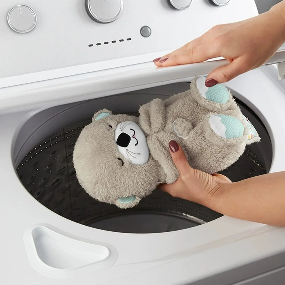 Baby Breath Baby Bear Soothes Otter Plush Toy Doll Toy Child Soothing Music Sleep Companion Sound And Light Doll Toy Gifts karavelas 