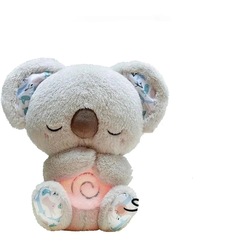 Baby Breath Baby Bear Soothes Otter Plush Toy Doll Toy Child Soothing Music Sleep Companion Sound And Light Doll Toy Gifts karavelas Koala B 30cm 