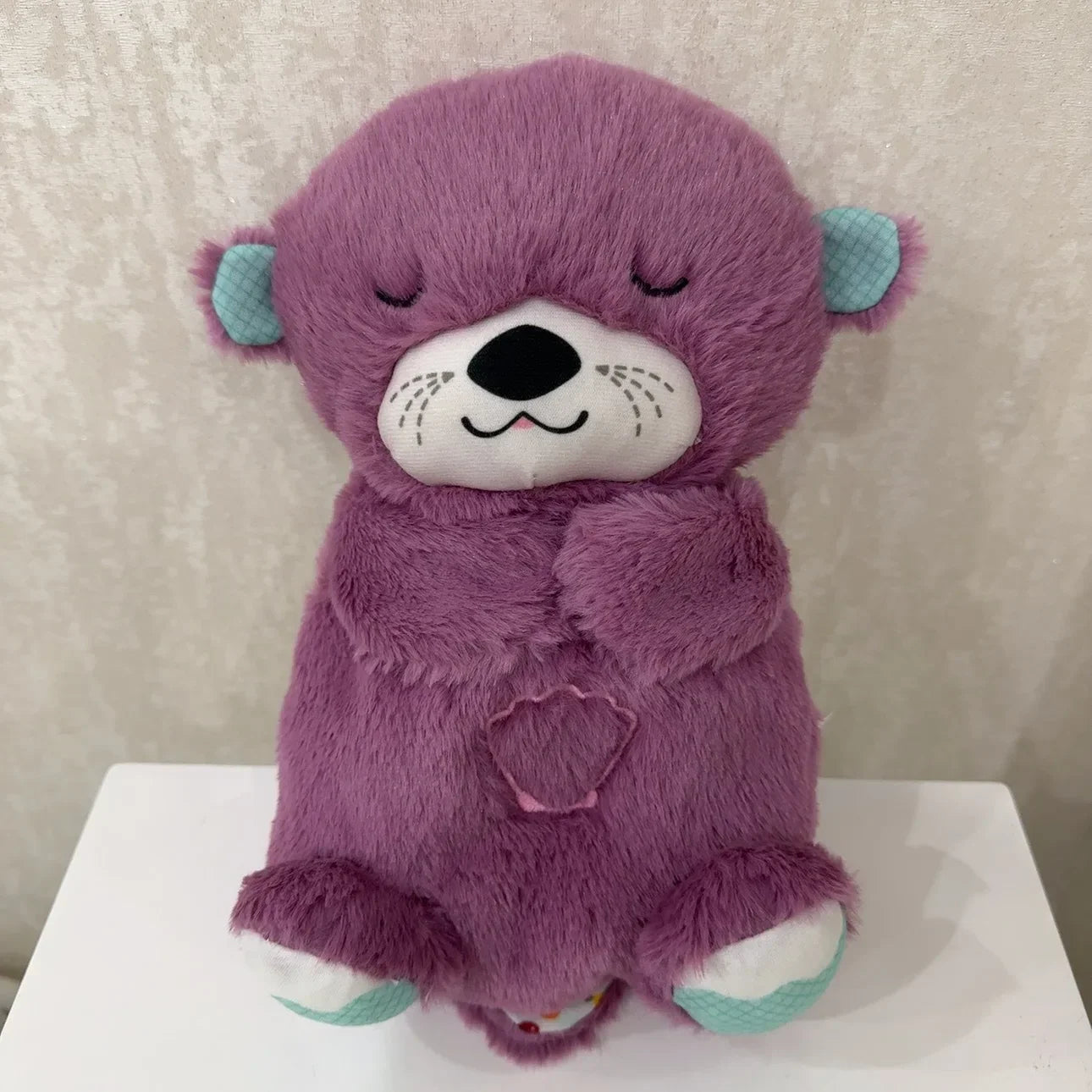 Baby Breath Baby Bear Soothes Otter Plush Toy Doll Toy Child Soothing Music Sleep Companion Sound And Light Doll Toy Gifts karavelas Purple 30cm 