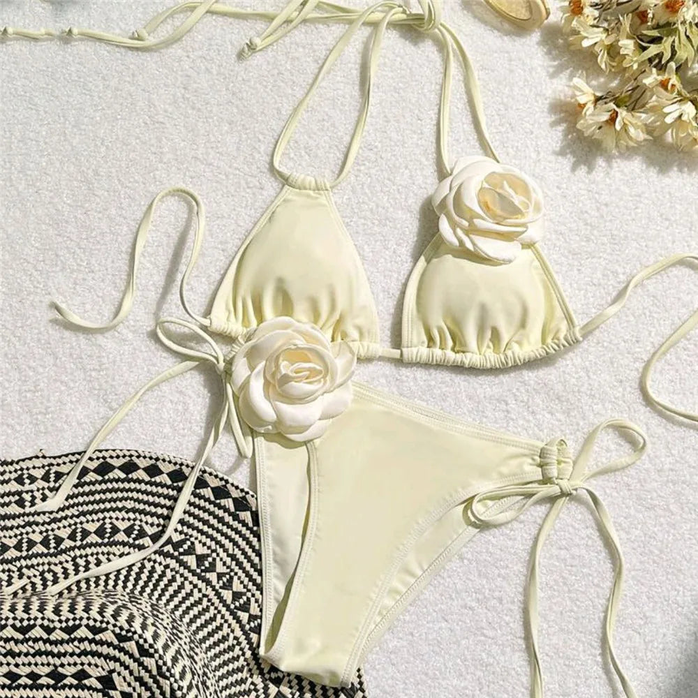 Biquíni Flower Amélie karavelas Off White P 