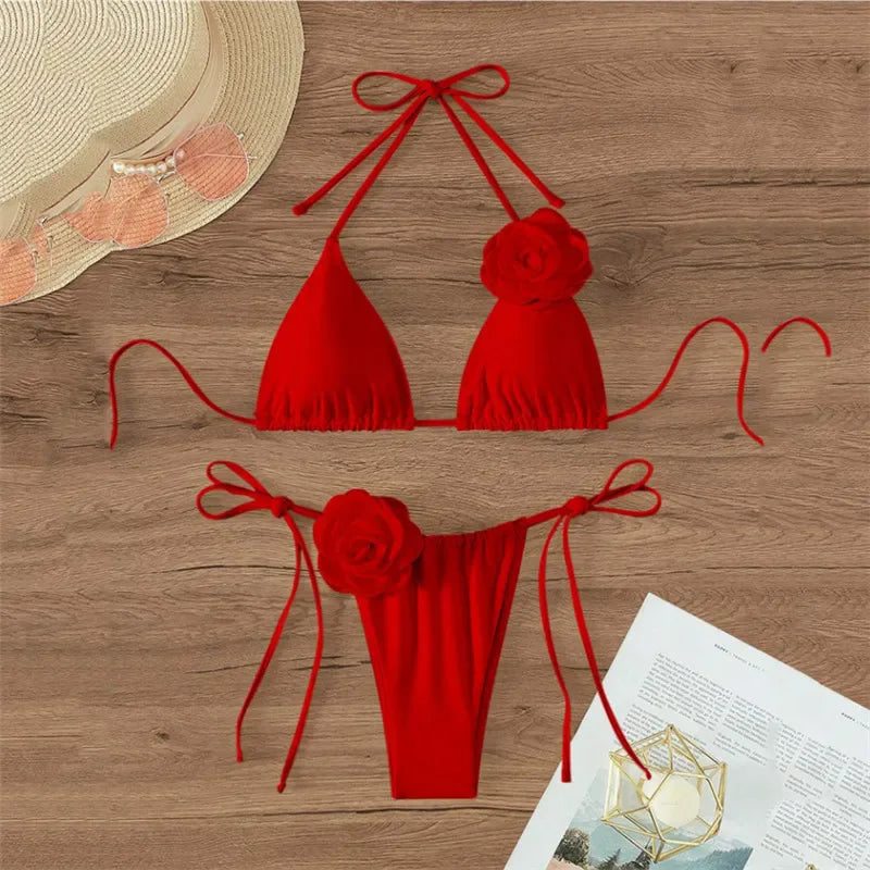 Biquíni Flower Amélie karavelas Vermelho G 