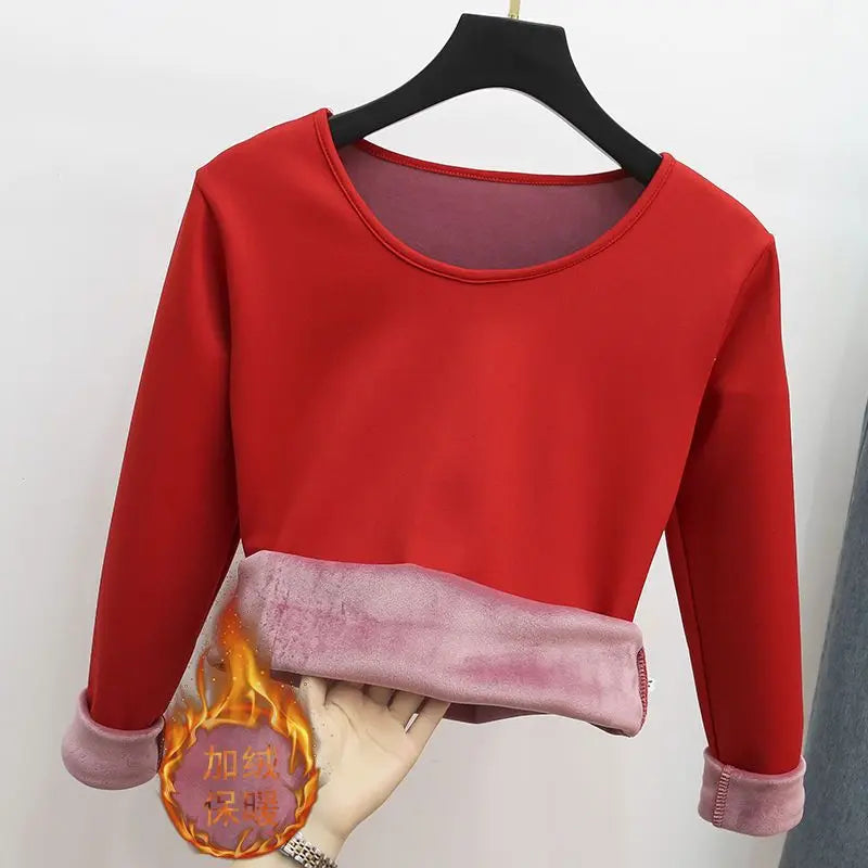 Blusa Manga Longa Segunda Pele Térmica Peluciada karavelas Vermelho P (40-50KG) 