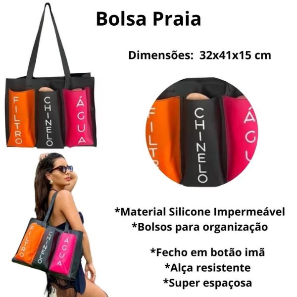 Bolsa Praia em Silicone Impermeável karavelas 