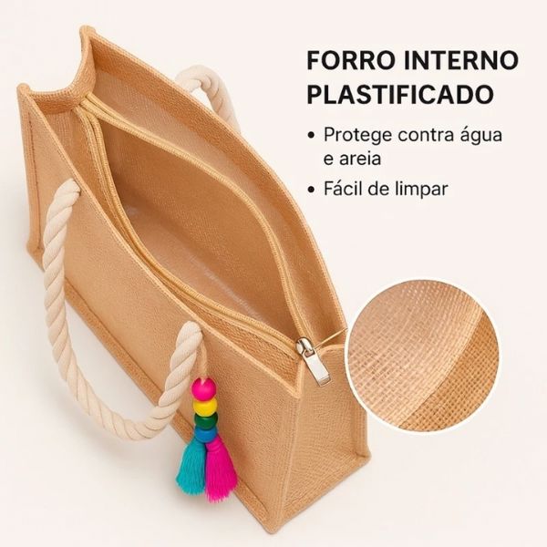 Bolsa Praia Juta Ipanema Impermeável karavelas 