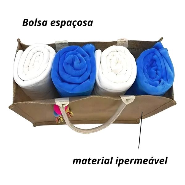 Bolsa Praia Juta Ipanema Impermeável karavelas 