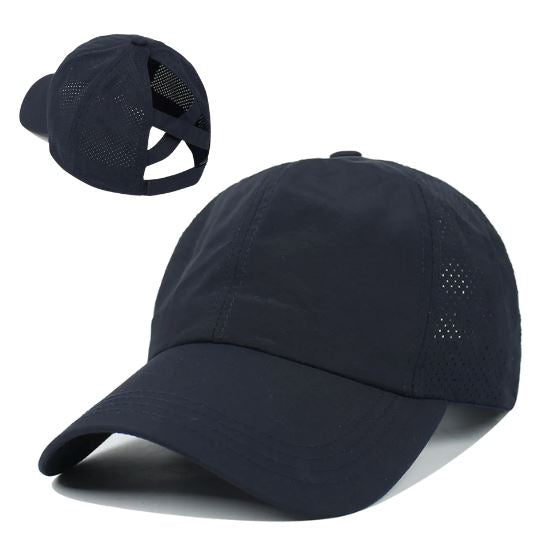 Boné Ponytail Adventure Fit - Proteção UV+50 Boné karavelas Azul Marinho Ajustável 