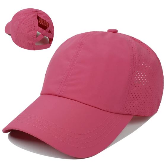 Boné Ponytail Adventure Fit - Proteção UV+50 Boné karavelas fúcsia Ajustável 