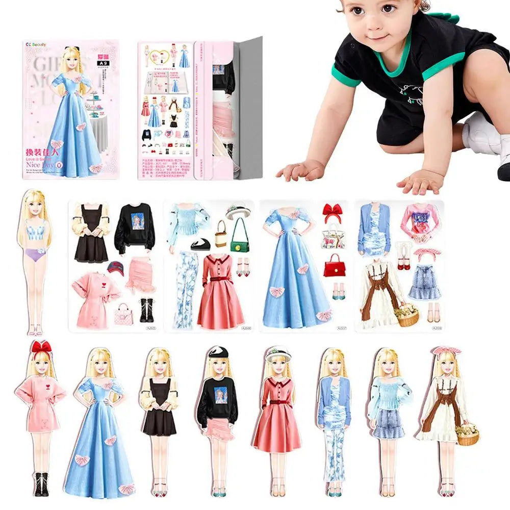 Bonecas Puzzles Magnéticas Dress-Up karavelas Tipo B 