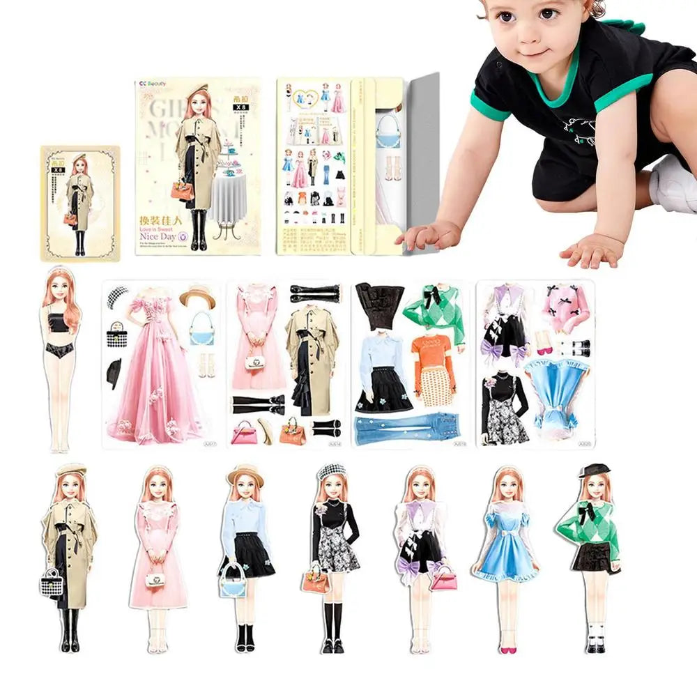 Bonecas Puzzles Magnéticas Dress-Up karavelas Tipo D 