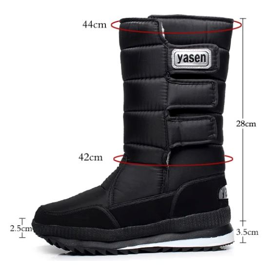 Bota de Inverno Alta Resistência Premium Forrada com Lã Sintética Térmica - Fechamento em Velcro Bota de inverno karavelas 