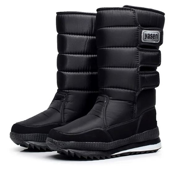 Bota de Inverno Alta Resistência Premium Forrada com Lã Sintética Térmica - Fechamento em Velcro Bota de inverno karavelas 