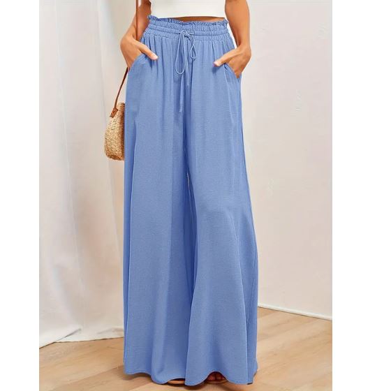 Calça Flare Cintura Alta Ultra Conforto karavelas Azul P 