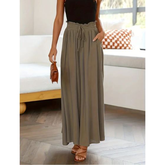 Calça Flare Cintura Alta Ultra Conforto karavelas Cinza P 