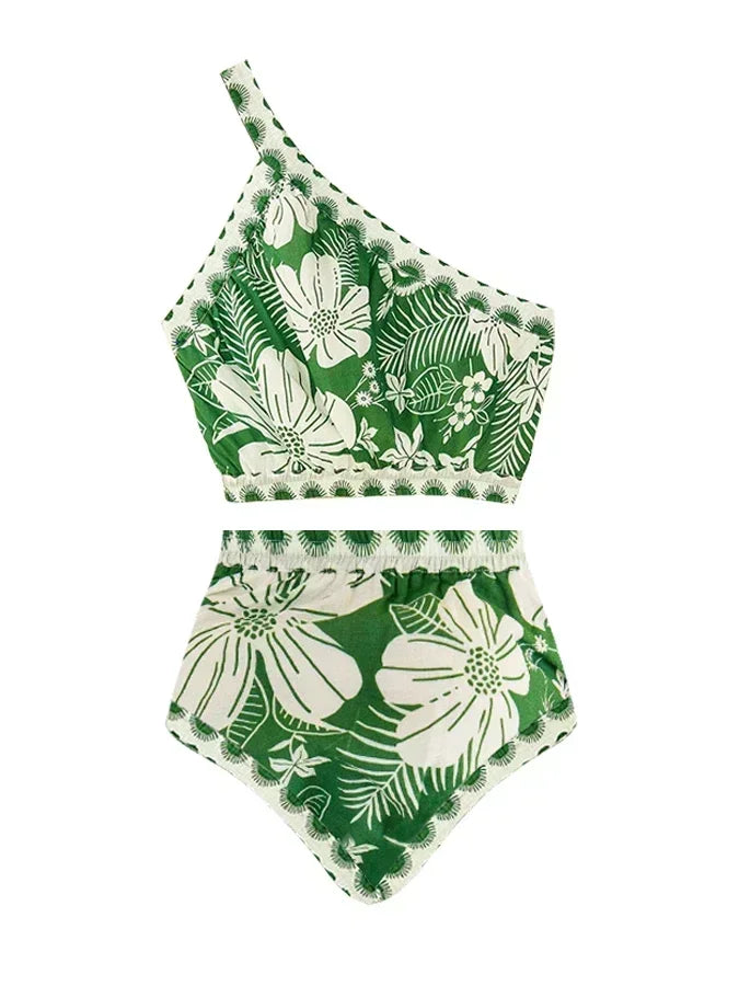 Conjunto de Biquíni Floral + Saia Pareô karavelas bikini S 