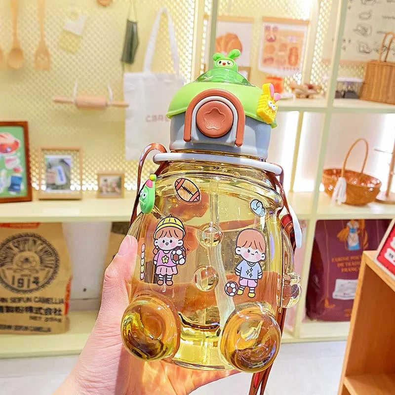 Garrafa de Água Infantil Decorada - 1 Litro karavelas Verde 