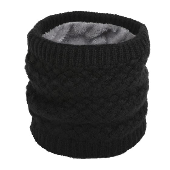 Gola para Aquecer o Pescoço de Tricô Forrada com Pelúcia 0 karavelas Preto 
