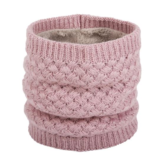 Gola para Aquecer o Pescoço de Tricô Forrada com Pelúcia 0 karavelas Rosa 