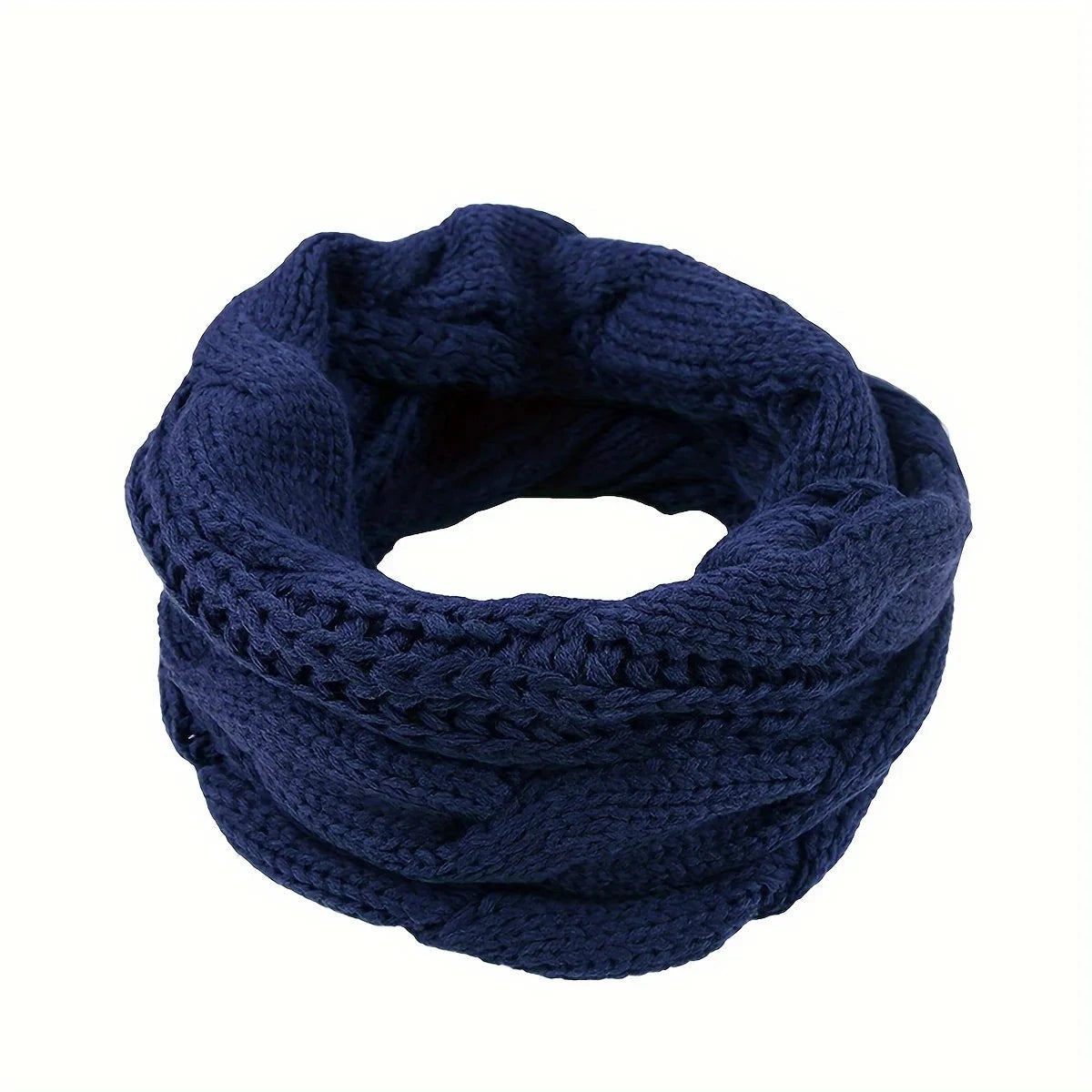 Gola Pelúcia Tricô 3 em 1 – Conforto e Estilo no Frio karavelas Azul Marinho One Size 