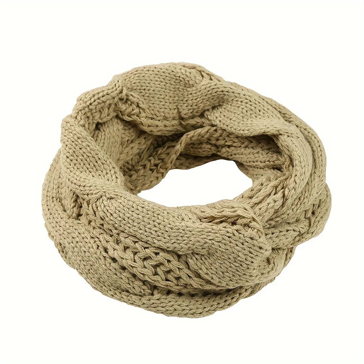 Gola Pelúcia Tricô 3 em 1 – Conforto e Estilo no Frio karavelas Cáqui One Size 