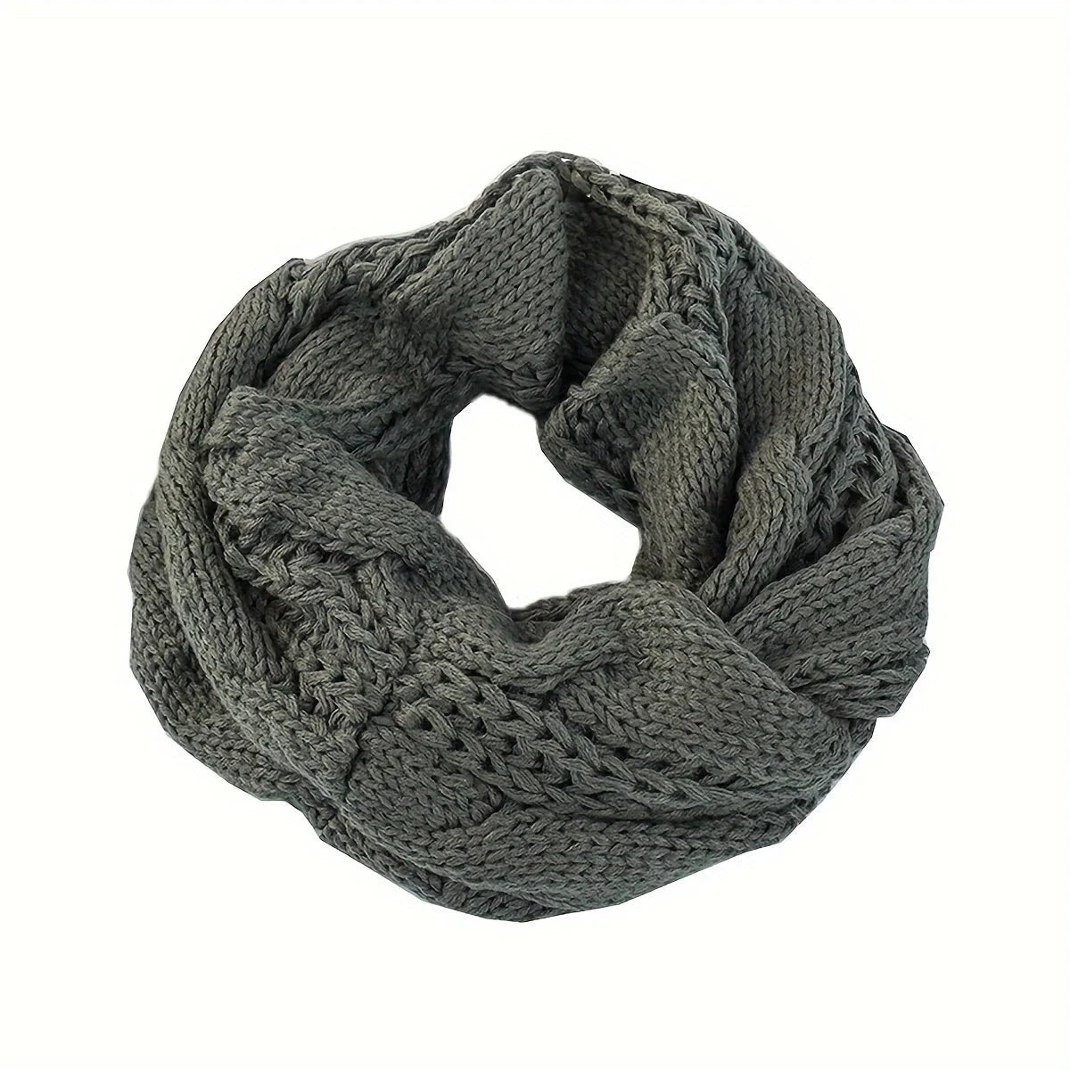 Gola Pelúcia Tricô 3 em 1 – Conforto e Estilo no Frio karavelas Cinza Escuro One Size 