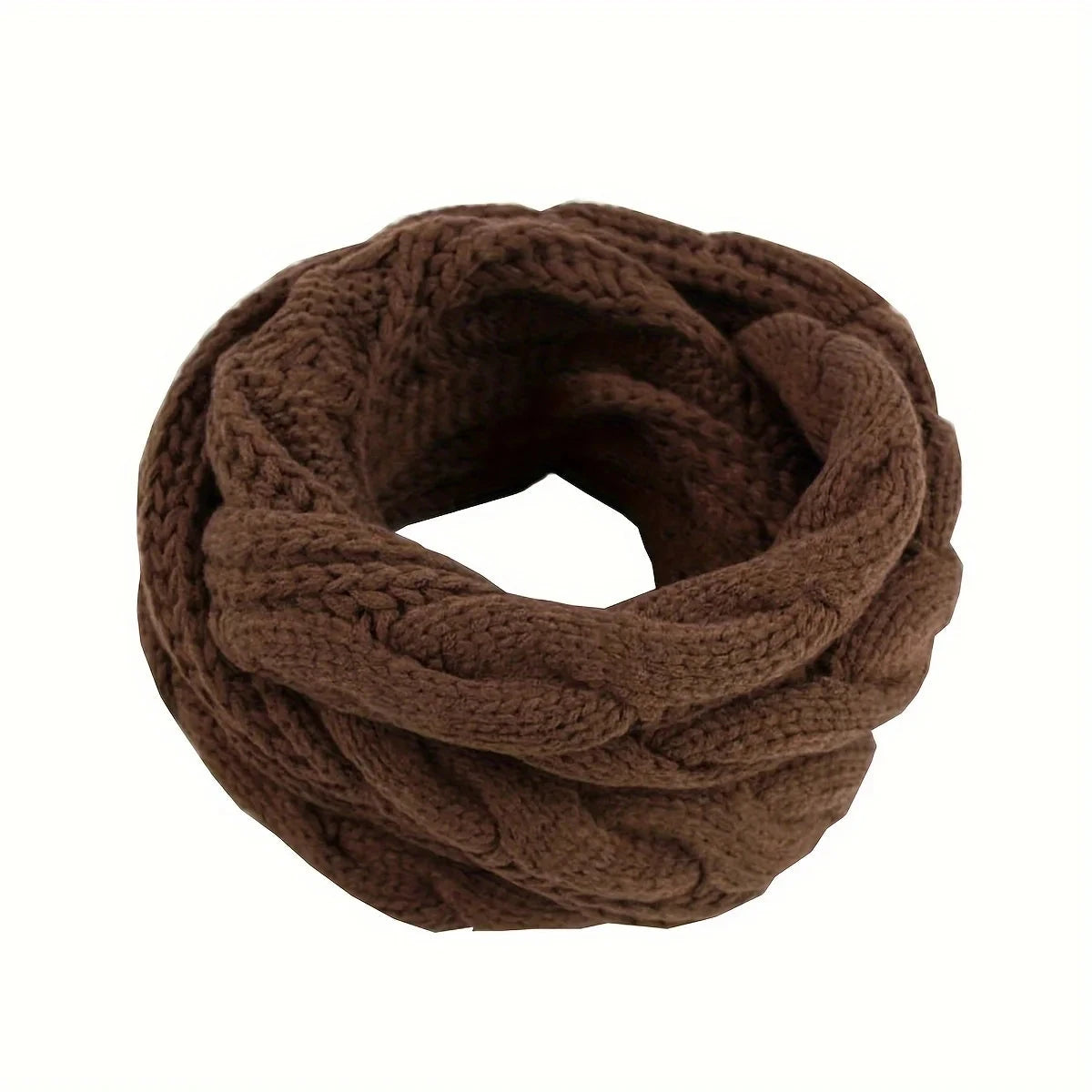 Gola Pelúcia Tricô 3 em 1 – Conforto e Estilo no Frio karavelas Coffee One Size 