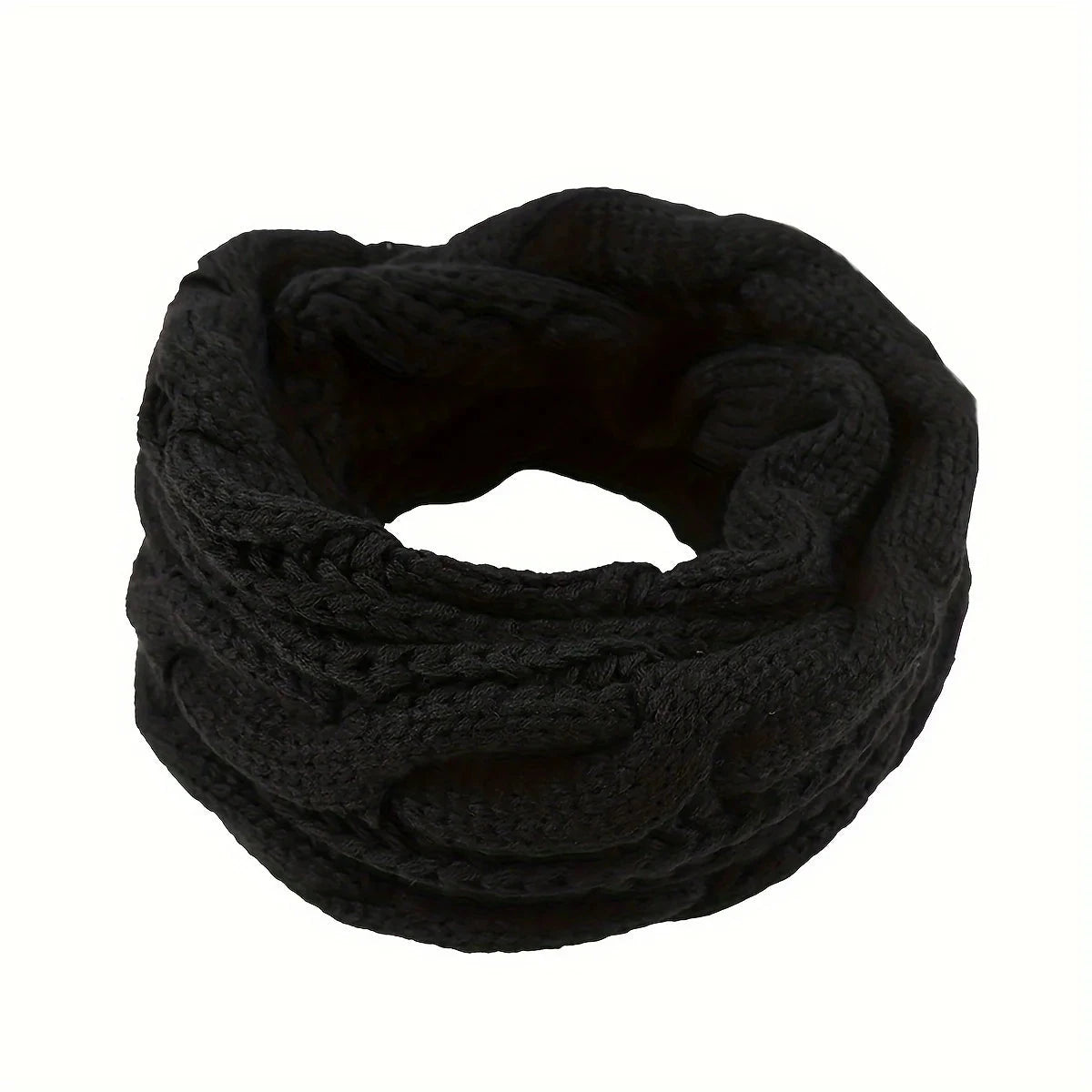 Gola Pelúcia Tricô 3 em 1 – Conforto e Estilo no Frio karavelas Preto One Size 