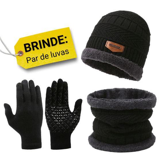 Kit Aconchego Supremo: Gorro e Gola + Par de Luvas de Brinde karavelas 