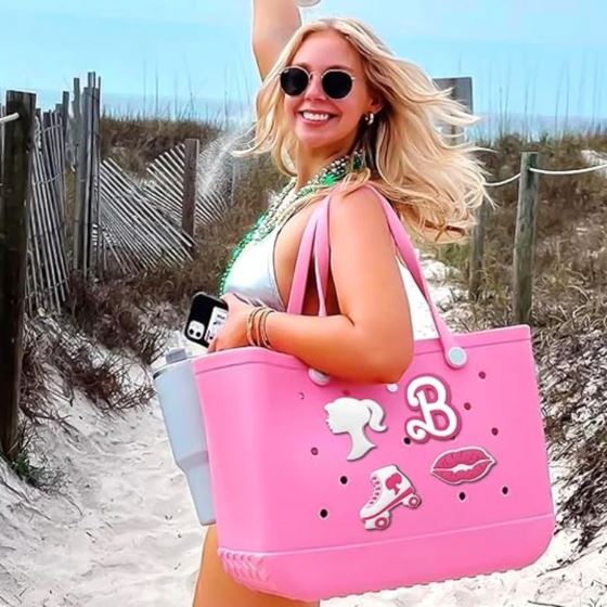 Kit Com 8 Peças de Pingentes Pink Girl Bag Summer karavelas 