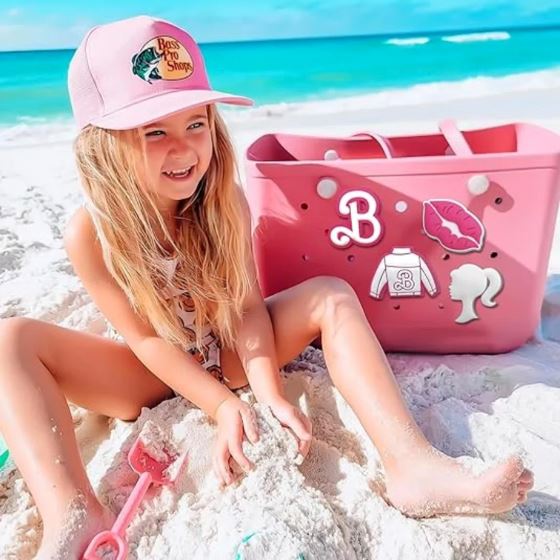 Kit Com 8 Peças de Pingentes Pink Girl Bag Summer karavelas 
