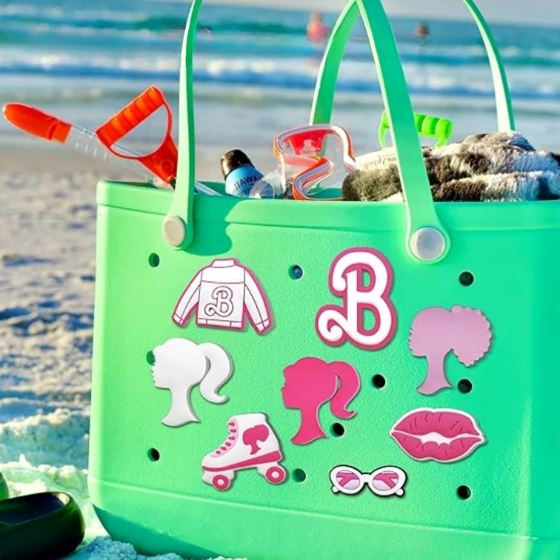 Kit Com 8 Peças de Pingentes Pink Girl Bag Summer karavelas 