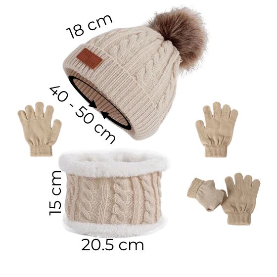 Kit Gorro e Gola Peluciado Infantil (2 a 6 anos) + Par de Luvas de Brinde karavelas 