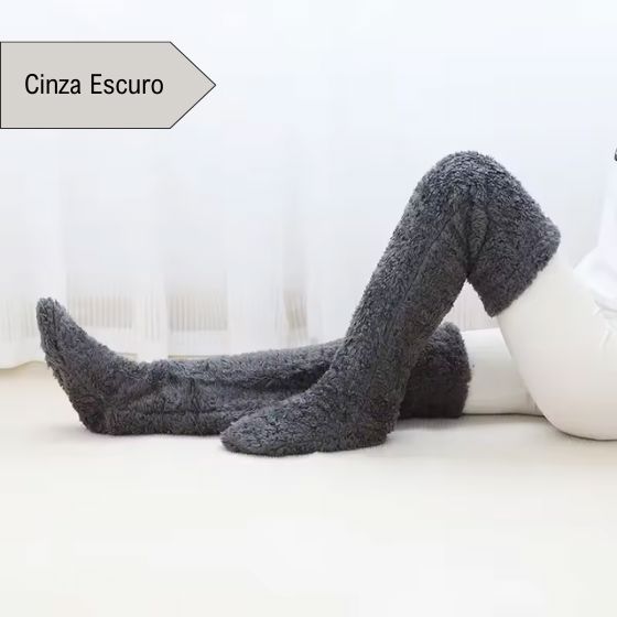 Meia Teddy UltraAquecida karavelas Cinza Escuro Único 