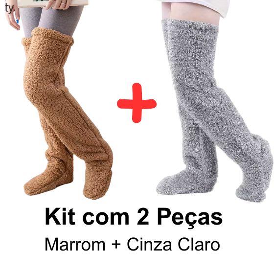 Meia Teddy UltraAquecida karavelas Kit com 2 Peças Único 
