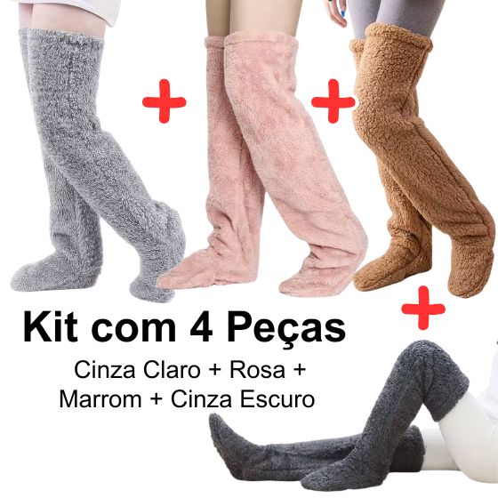 Meia Teddy UltraAquecida karavelas Kit com 4 Peças Único 