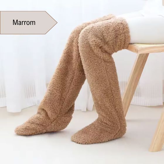 Meia Teddy UltraAquecida karavelas Marrom Único 