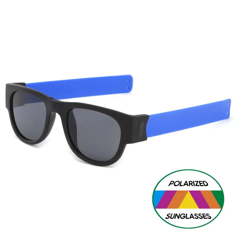 OclyFlex - Óculos de Sol Polarizados Dobráveis Unissex karavelas Preto/Azul Com a Caixa 