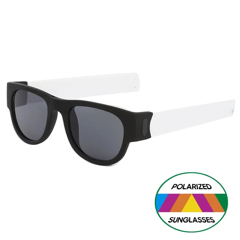 OclyFlex - Óculos de Sol Polarizados Dobráveis Unissex karavelas Preto/Branco Com a Caixa 