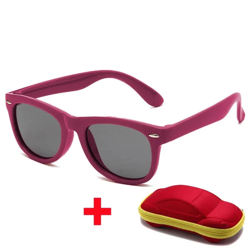 Óculos de Sol de Silicone Flexível com Estojo - PROMOÇÃO DE FÉRIA karavelas Roxo 