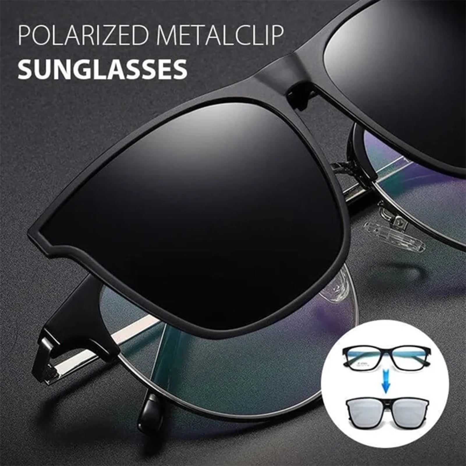 Óculos De Sol Polarizados Com Clip-On E Flip Up (Lançamento no Brasil) karavelas 