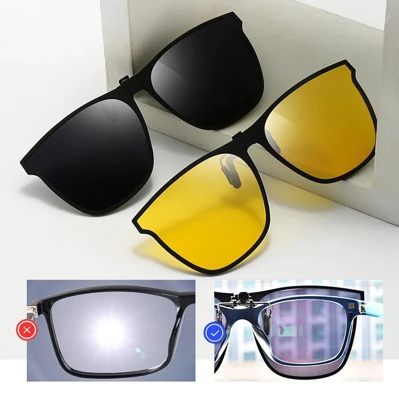 Óculos De Sol Polarizados Com Clip-On E Flip Up (Lançamento no Brasil) karavelas 