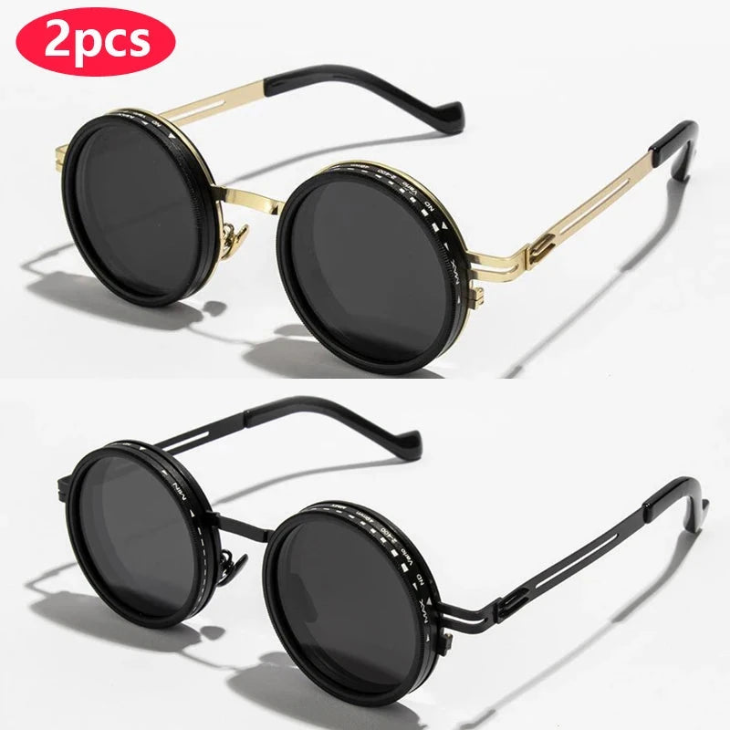 Óculos de Sol Redondo Retro Unisexx karavelas 2pcs z02a 