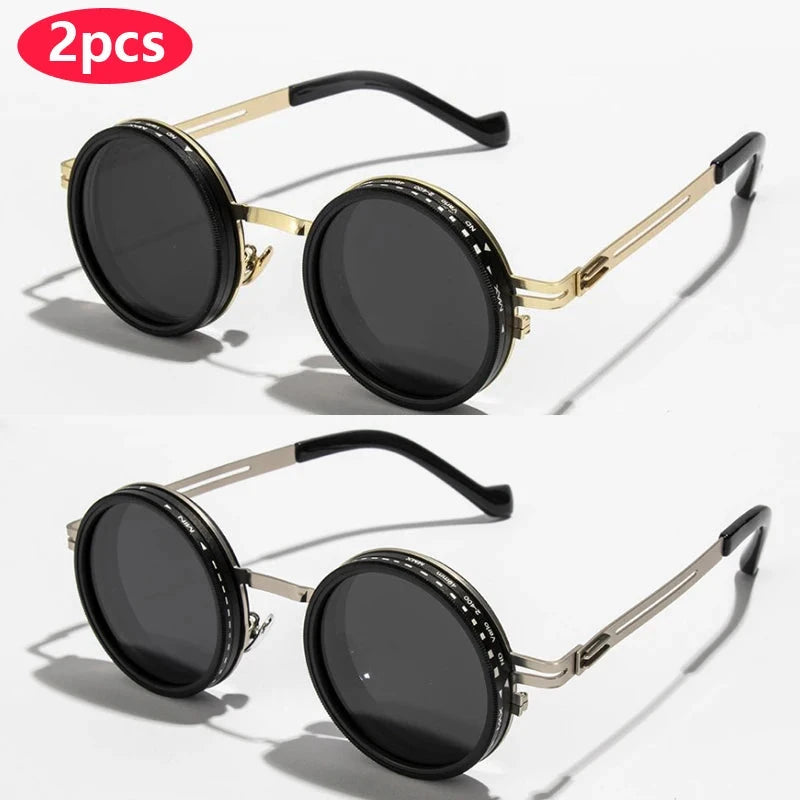 Óculos de Sol Redondo Retro Unisexx karavelas 2pcs z03a 