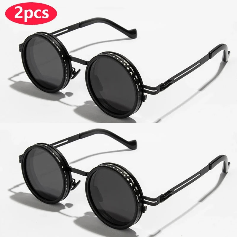 Óculos de Sol Redondo Retro Unisexx karavelas 2pcs z04a 