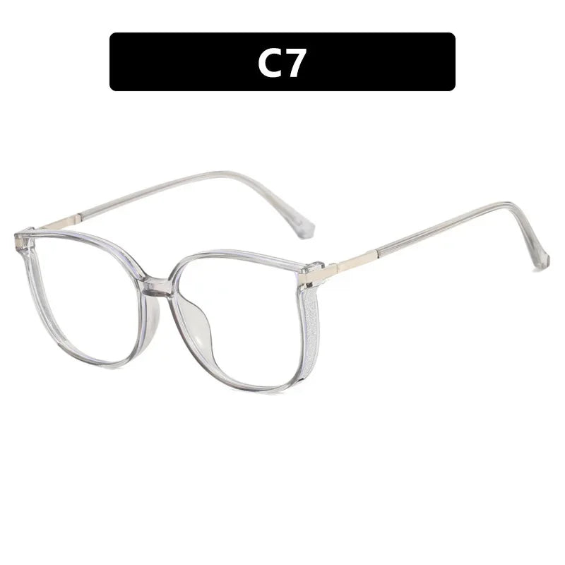 Óculos Feminino Charming Diamond Ultra Leve com Lente Anti Luz Azul karavelas Cinza Transparente 