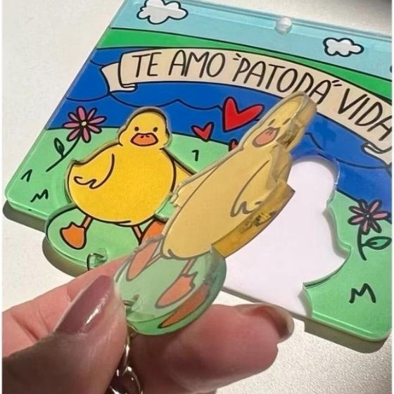 Porta Chave Casal de Patinho - Te Amo "Patoda" Vida karavelas 