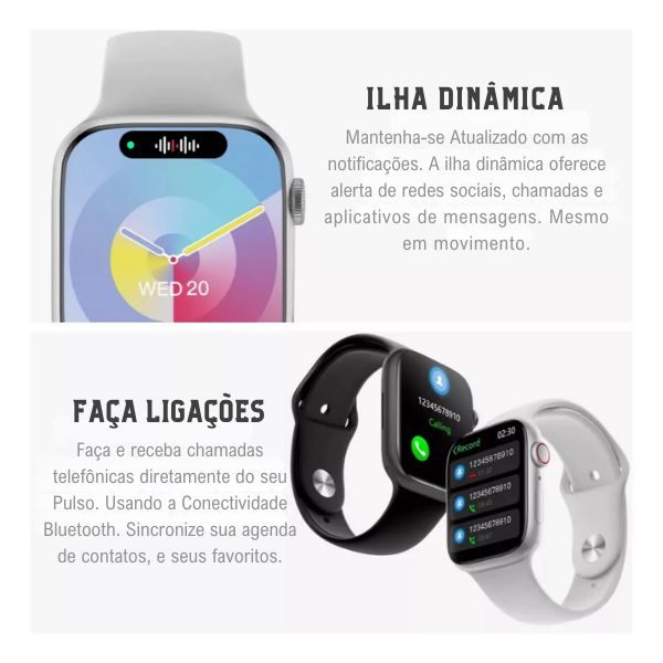 Relógio W10 Pro Mini Smart - Lançamento 2025 karavelas 