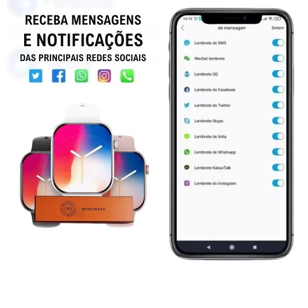 Relógio W10 Pro Mini Smart - Lançamento 2025 karavelas 