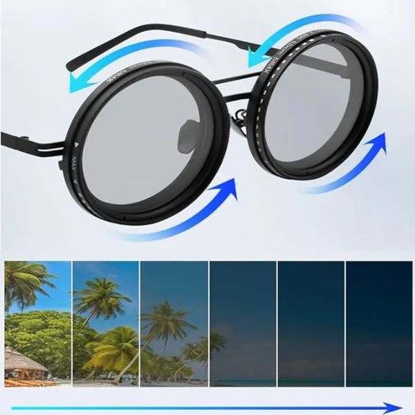 RetrôFlex™ – Óculos de Sol Retrô com Lente Ajustável e Polarizada karavelas 